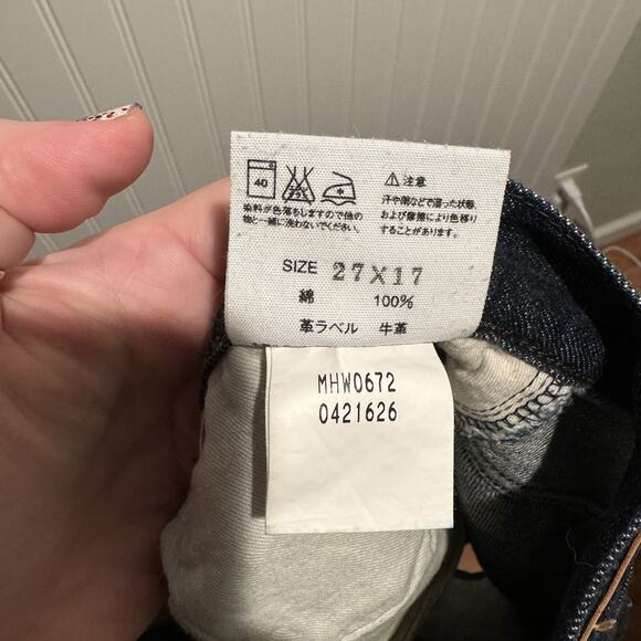 Margaret Howell Edwin Denim Pencil Skirt Dark Wash Size 27 - Picture 6 of 6